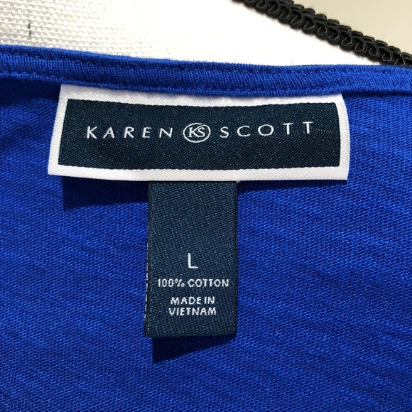 Karen Scott women’s royal blue top - Picture 5 of 6